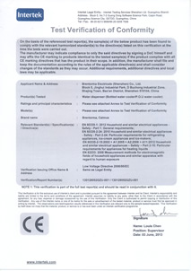 CE-LVD Certificate 1 of Delta 4 Water Coolers
